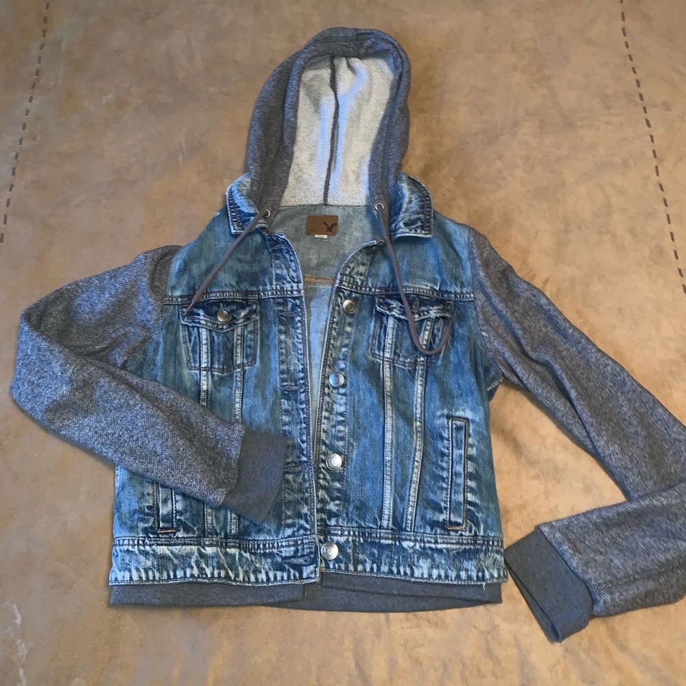 AE sweater jean jacket